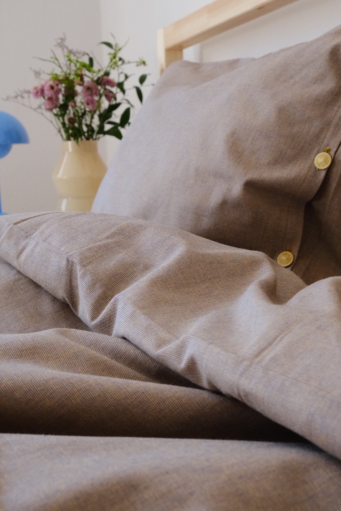 Povlečení SIMPLE - béžovo-modrá