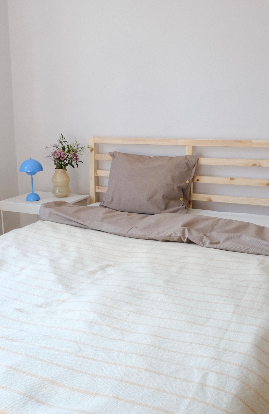 Povlečení SIMPLE - béžovo-modrá