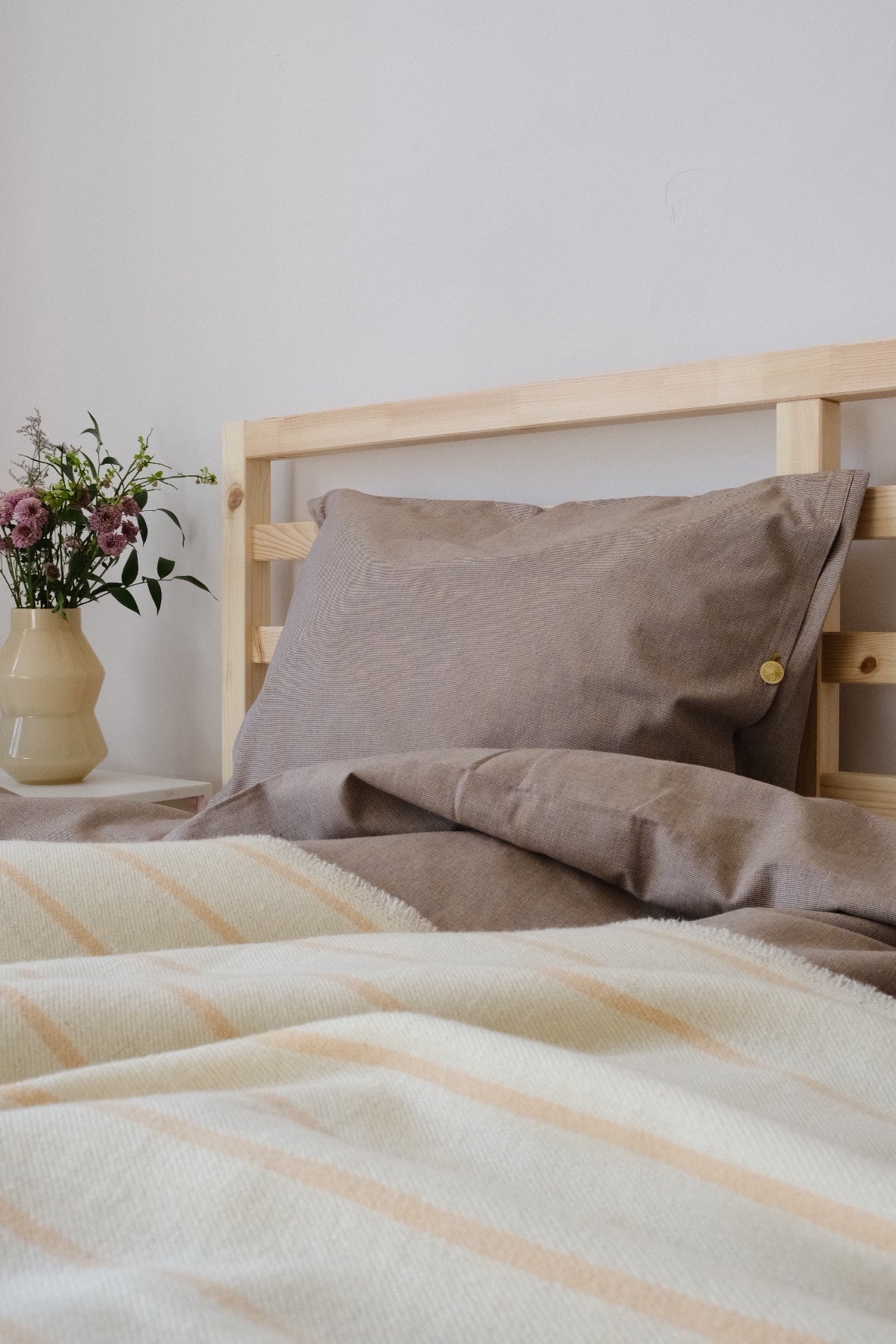 Povlečení SIMPLE - béžovo-modrá