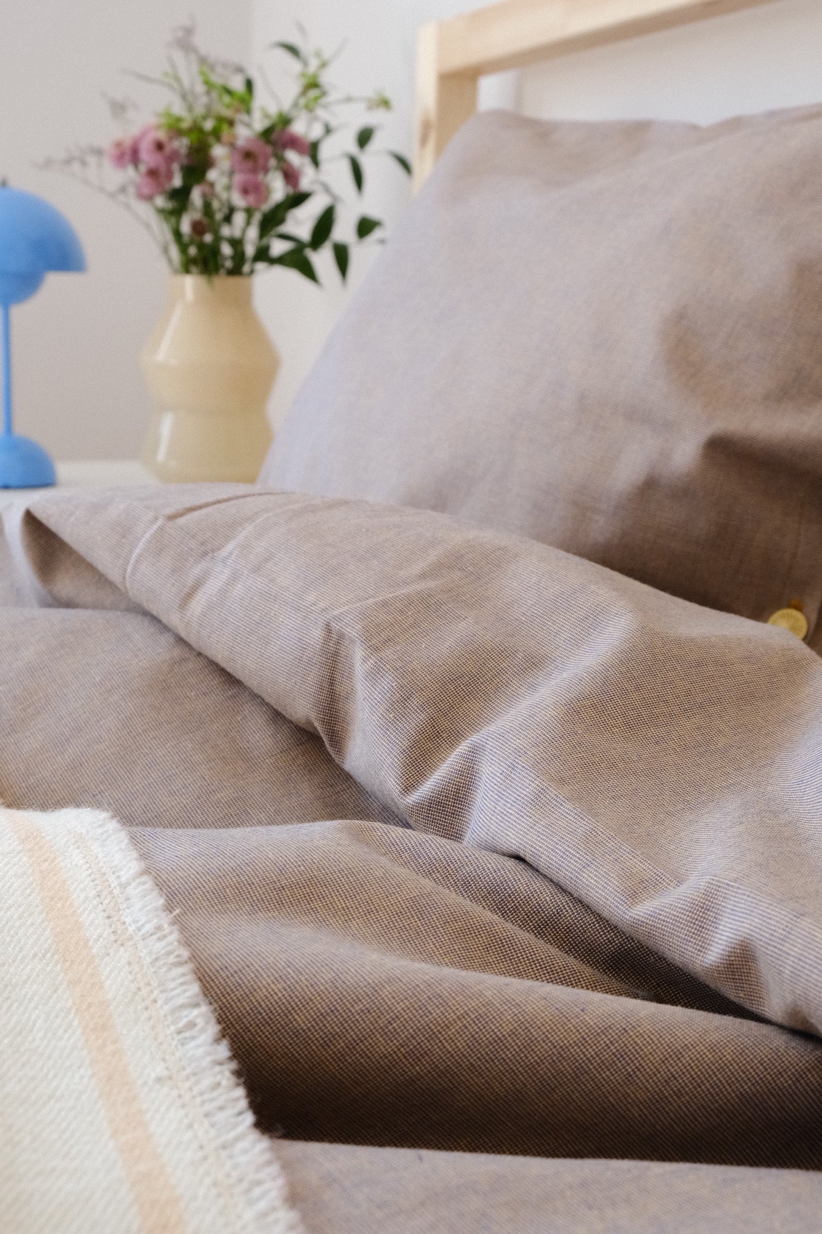 Povlečení SIMPLE - béžovo-modrá