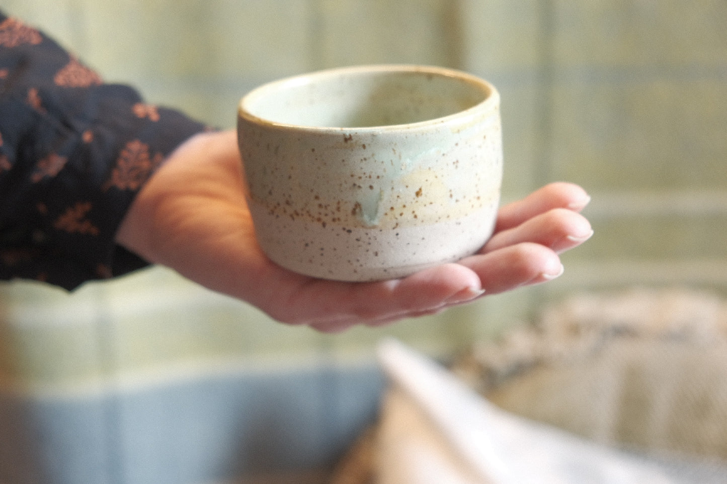 "SISTER" bowl / small cup - green