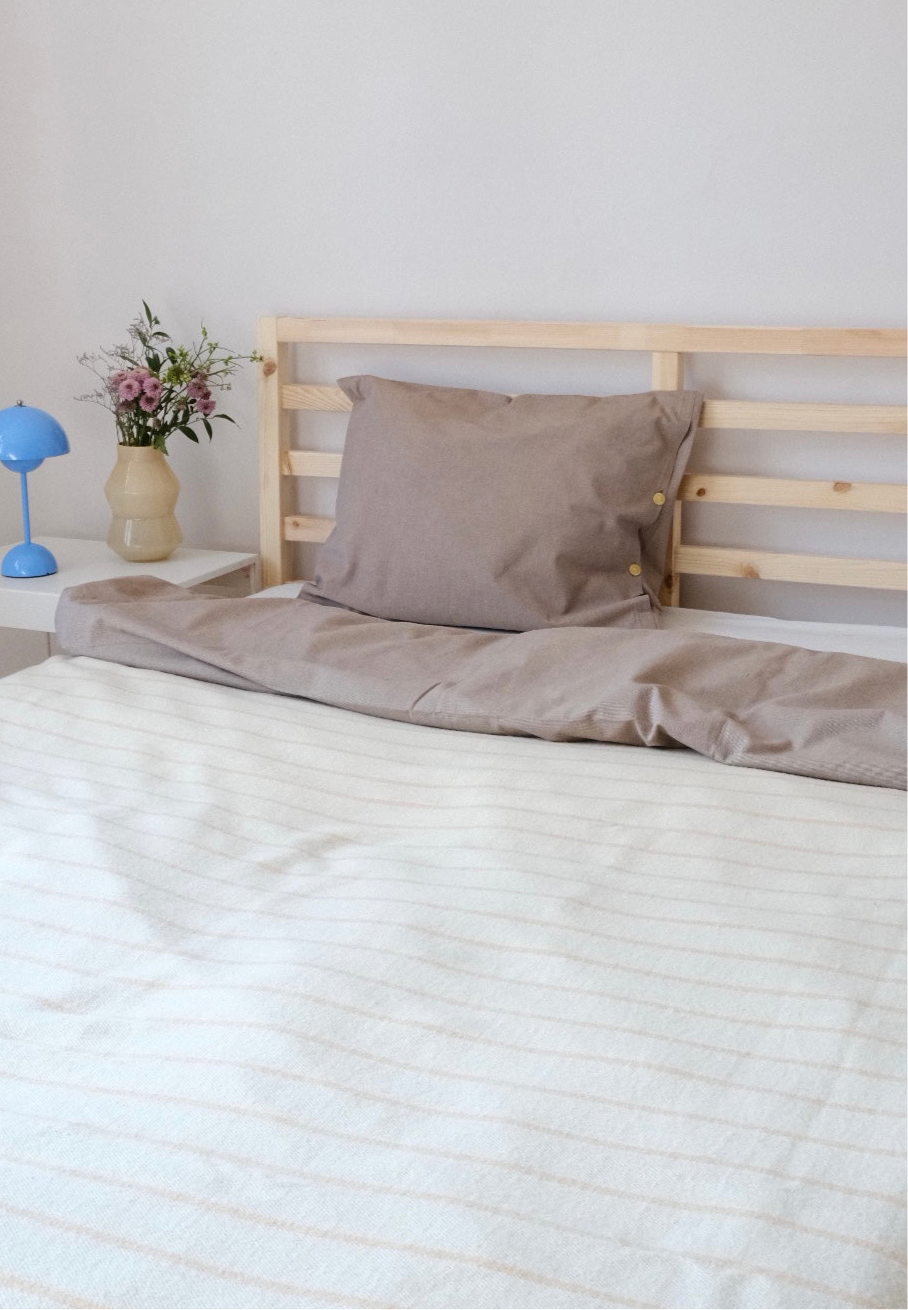 Povlečení SIMPLE - béžovo-modrá